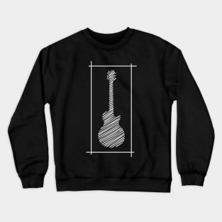 Guitar Scribbled Art 1 (Dark B/G) Crewneck Sweatshirt